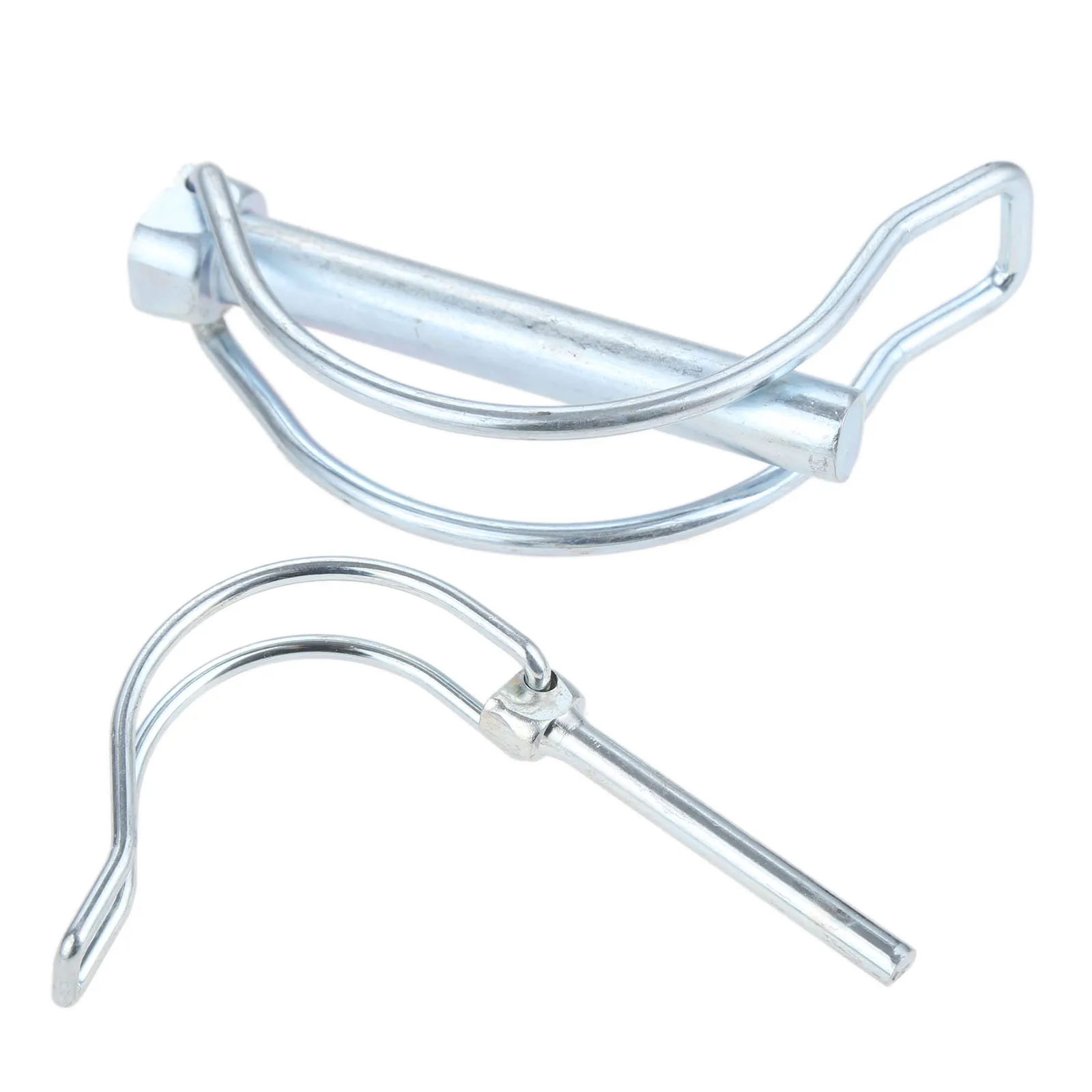 

1 Set Coupler Safety Pin M4.5*45mm/ M8*50mm Steel Silver for Trailer Bicycle Stroller Cargo Boat RV Farm Lawn Garden Hitch PTO