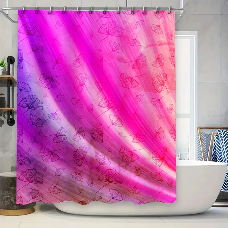 Розовая занавеска для душа с принтом бабочки, декор для ванной комнаты, водонепроницаемая ткань 180x274 см (светло-розовый) [[AliExpress]( https://static.alicdn .