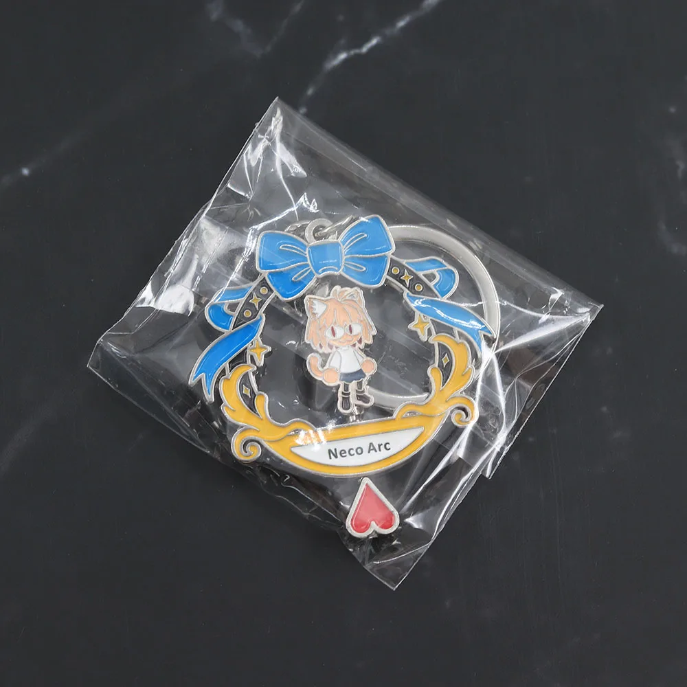 Anime Tsukihime Neco-Arc Drehbarer Schlüsselanhänger Doppelseitiger Drehender Katzenmädchen-Schlüsselring Kawaii Figur Metallanhänger Taschendekoration Fan-Geschenk – Detail 9
