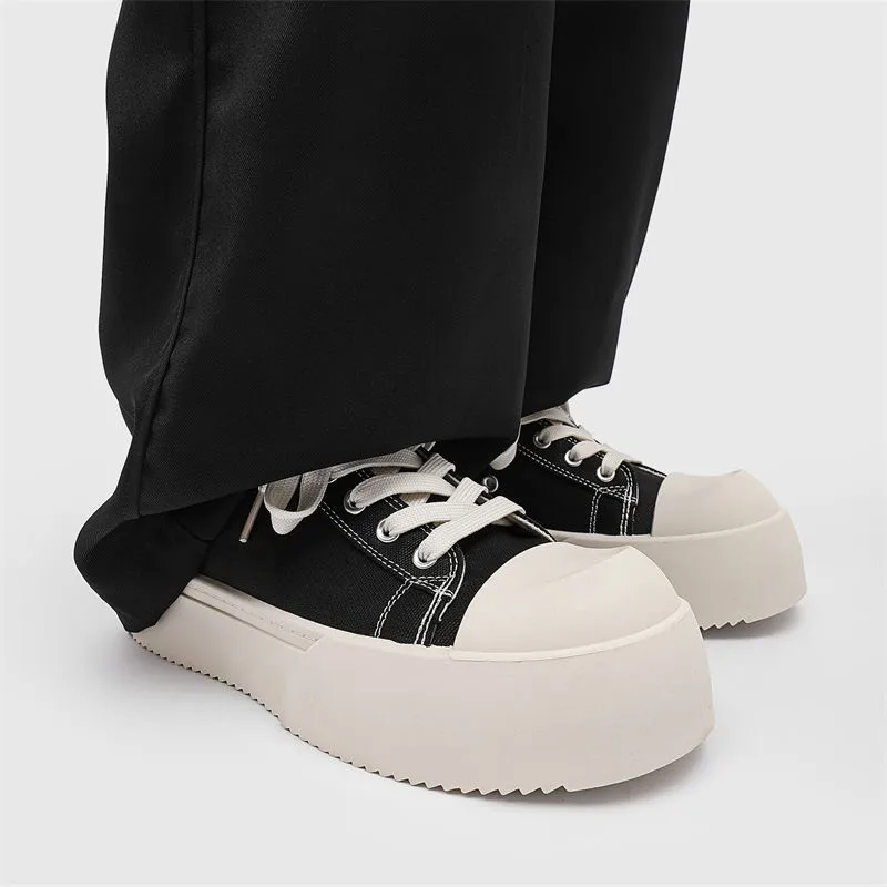 Fashion Chunky Sneakers for Men Solid Colour 2025 New Man Casual Shoe Outdoor Anti Skid Male Vulcanize Shoes Tennis Thick Sole 7