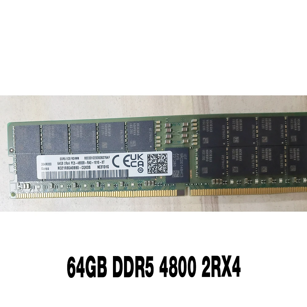 

1 шт. 64 ГБ PC5-4800B ECC RDIMM для серверной памяти Samsung 64 ГБ DDR5 4800 2RX4