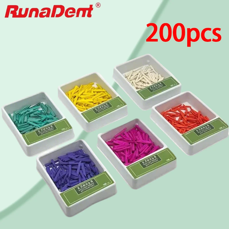 

200 шт. деревянных стоматологических клиньев, одноразовые межзубные клинья для фиксации композитных материалов при реставрации зубов