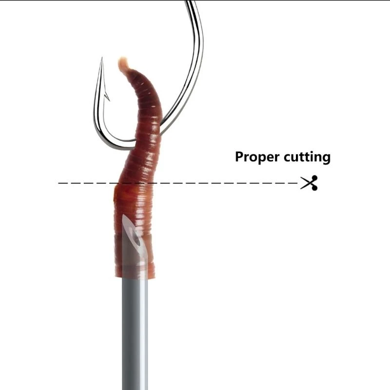 

20cm Rustproof Hollow Earthworm Hooking Needle Baits Threader