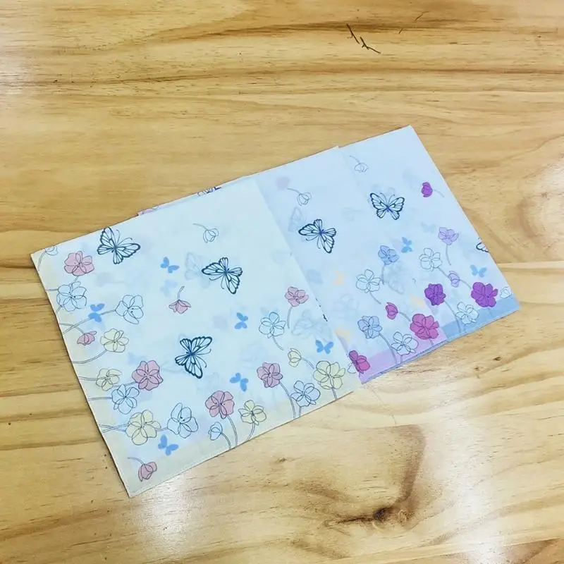 195E Versatile Floral Pattern Handkerchief for Various Occasion Celebration Party
