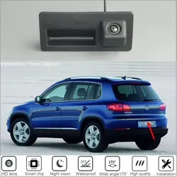 Car Trunk Handle Rear Camera For Volkswagen Tiguan I 5N 2007 2008 2009 2010 2011 2012~2017 Car rear view camera backup camera