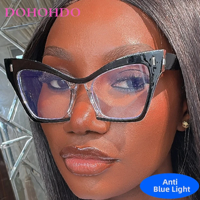 

2025 Brand Design Fashion Cat Eye Glasses Blue Light Blocking Glasses Women Designers Spectacle Computer Eye Protection Glass