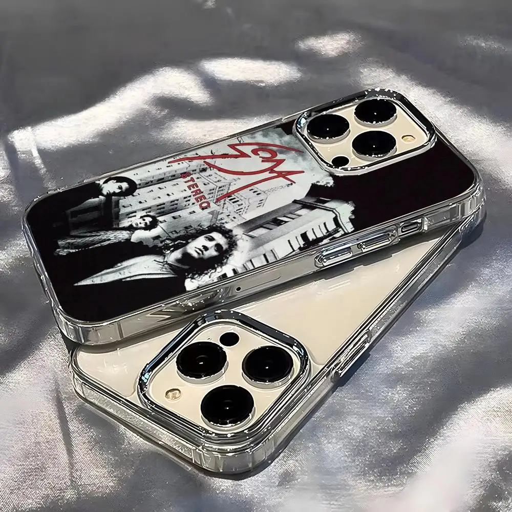Funda Transparente Gustavo Cerati Soda Stereo para iPhone 17 Pro Max, 16, 15, 14 Pro Max, iPhone 13 Pro Max, 11 Plus