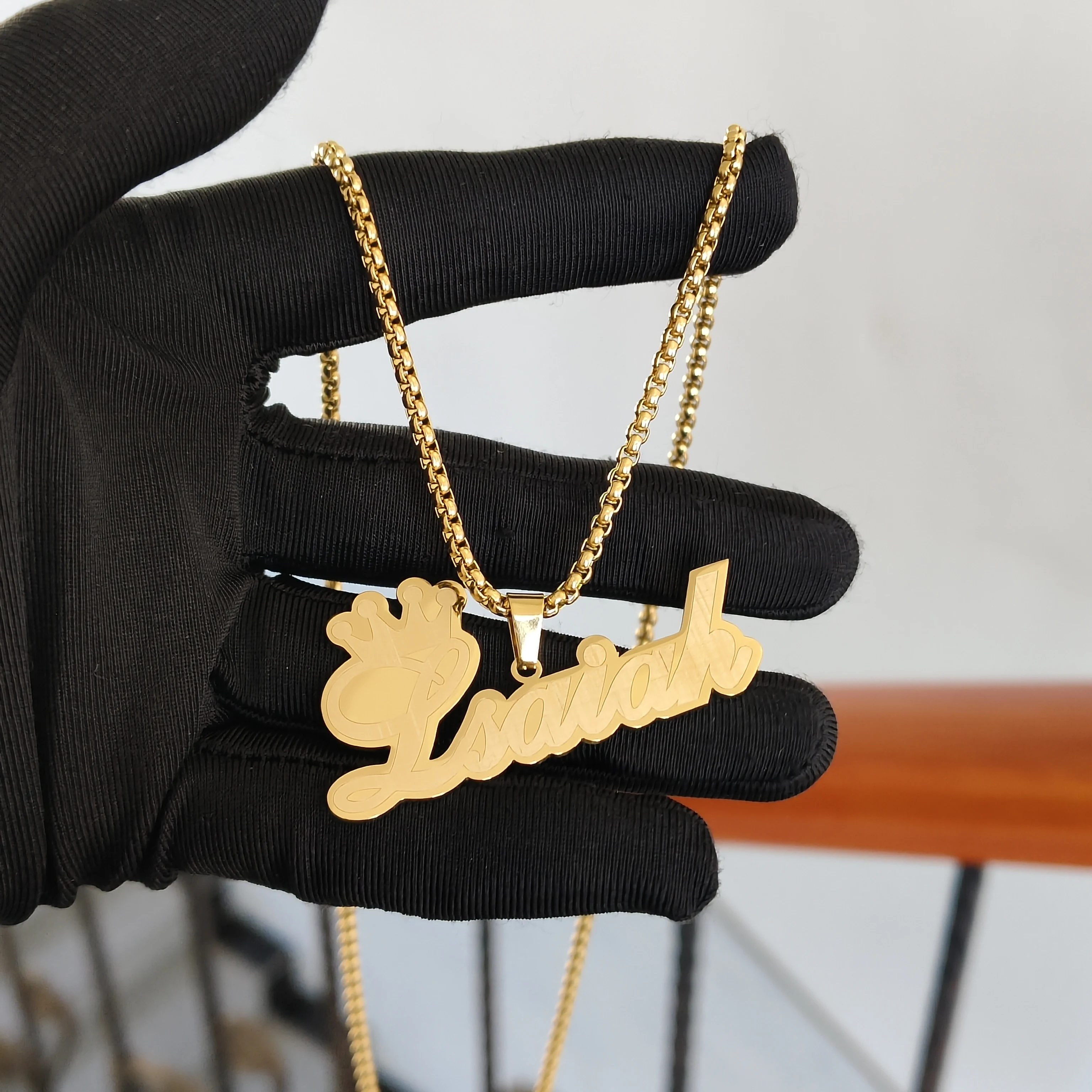 DHQH جديد بالجملة اسم شخصي قلادة مخصصة رسالة/شعار قلادة هدية عيد الحب مبيعات المصنع مباشرة #2