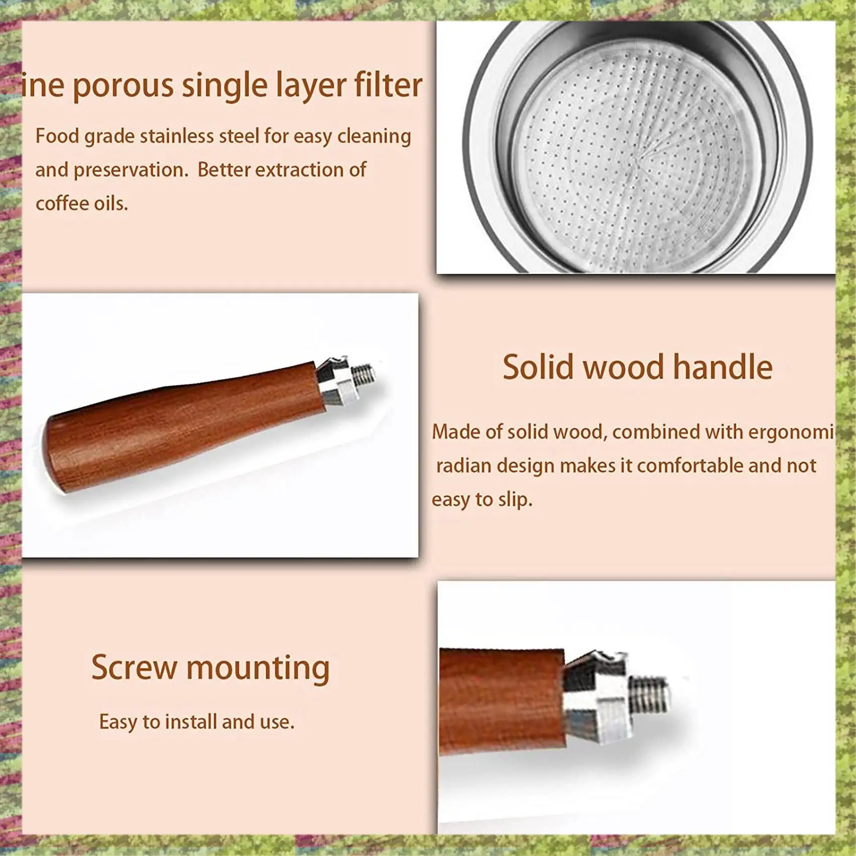 Portafiltro senza fondo ABKB 3X 54 mm per Breville Barista Express BES870XL BES870BSXL BES878BSS BES880BSS BES840XL e altro C