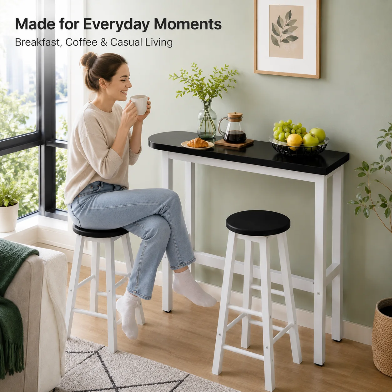 طاولة بار عالية من الخشب الصلب - مراجعة Kitchen Appliances Table وسعره