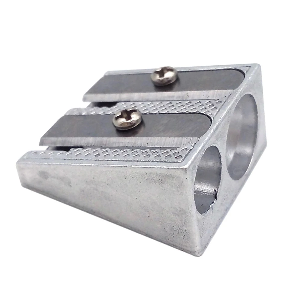 Pcs Mini Double Hole Pencil Sharpener Stainless Steel Pencil Sharpener Aluminum Pencil Sharpener Pencil Sharpener Creative Stati