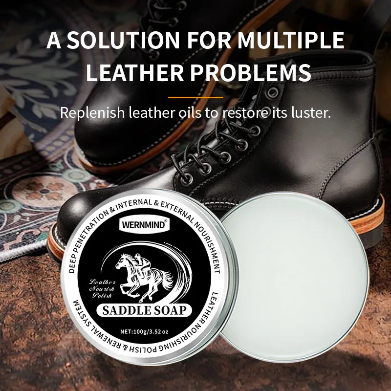 Saddle Soap-Cleaner and Conditioner for Softening,Protecting,and Restoring Goods-Specialized Soap for Sofas,Footwear,and Saddles