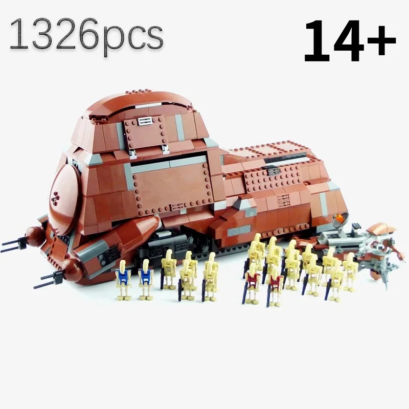 

1338pcs MTT Containerized Battle Droids Troop Carrier Trade Federation MTT MOC Building Blocks Model DIY Bricks Toys 05069 7662