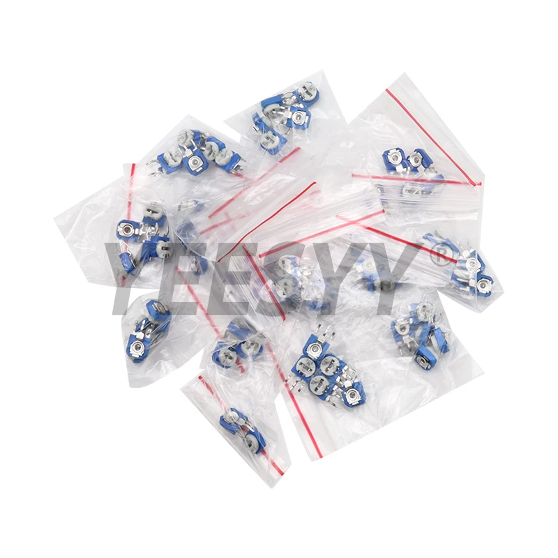 65PCS Trimmer Potentiometer RM063 ปรับความต้านทาน 1K 5K 10K 20K 50K 100K 500K 1M 100R ~ 1M Potentiometers Variable Resistors