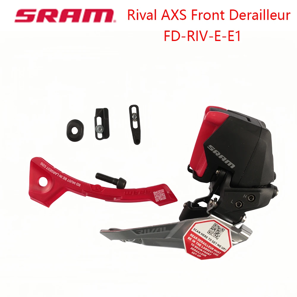 SRAM Rival AXS Desviador delantero 12S Desviador delantero de bicicleta de carretera FD-RIV-E-E1 Compatible con plato 46/33T, 48/35T, 50/37T
