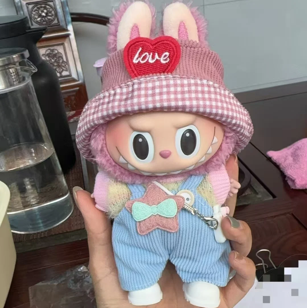 

Для милой мини-одежды лабу 15 см, кавайные штаны-комбинезоны с героями мультфильмов и подходящей обувью, аксессуары Labubu