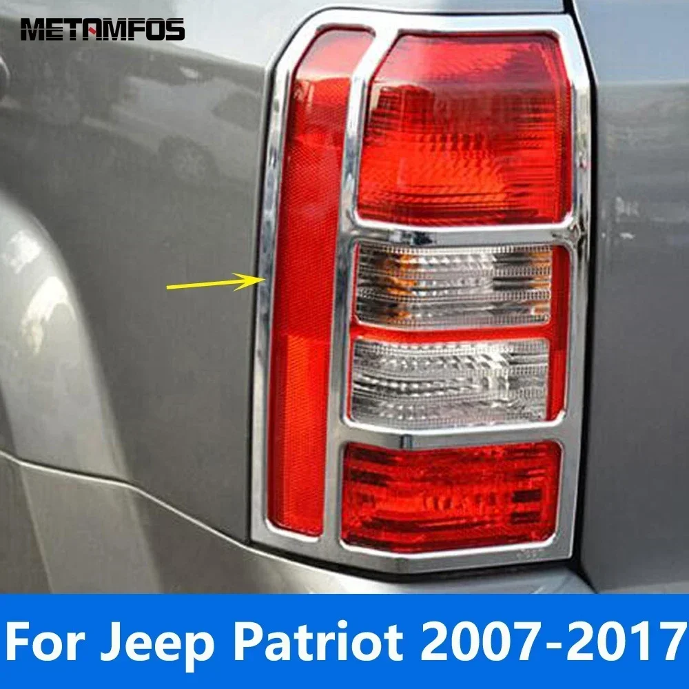 

Rear Light Lamp Cover Trim For Jeep Patriot 2007-2015 2016 2017 Chrome Taillamp Frame Sticker Exterior Accessories Car Styling