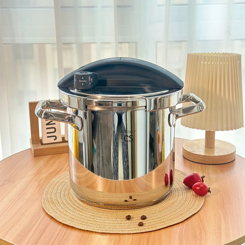 

Premium Stainless Steel Pressure Cooker,Fast Electric Cooker,One-Touch stew pot with Lid,Kitchen Essential for Healthy Cooking