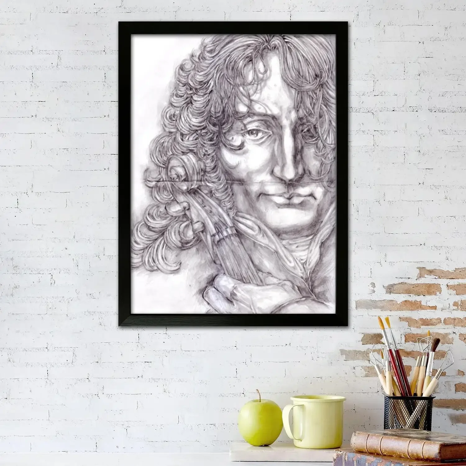 Niccolò Paganini Canvas Art Poster and Wall Art, Picture Print, Modern Family Bedroom Decor,Decorative painting