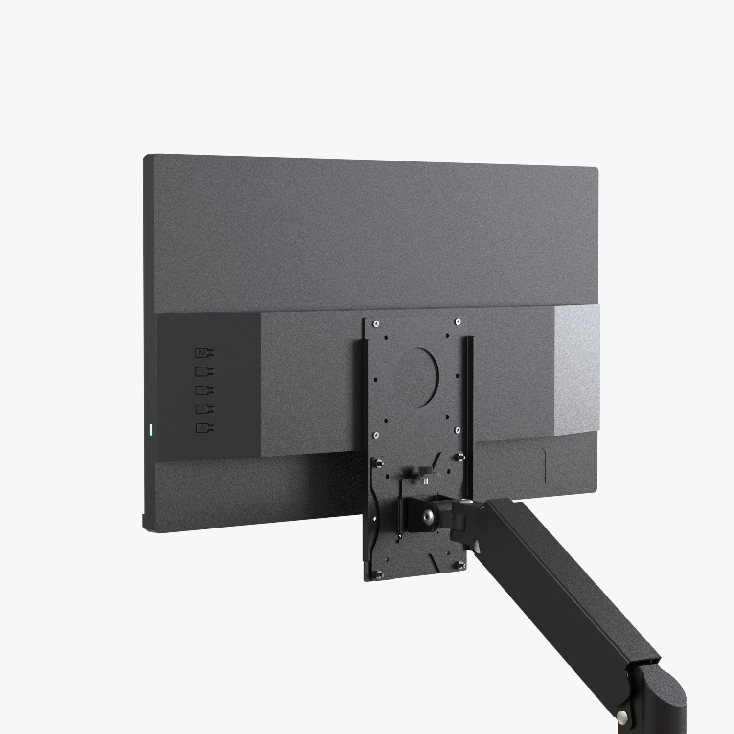 

Adjust screen Up and Down or Left Right with monitor support by a borad through VESA holes height lower setting