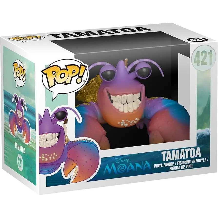 Funko - Figura coleccionable POP de Tamatoa Cangrejo de la película Vaiana (Moana), cangrejo gigante brillante del reino submarino Lalotai, con acabados metálicos y expresión extravagante, perfecta