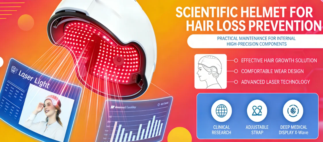 Therapy Laser Helmet 90x650nm Laser Diodes + 210x660nm LEDs Independent Control for Front/Crown/Vertex Universal