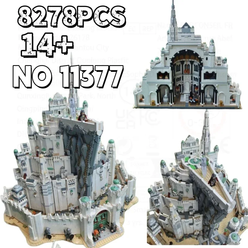 NOUVEAU 2026 – Modèle d'assemblage créatif de 8278 pièces, vue sur la ville blanche, avec blocs de construction, scène de film, puzzle architectural, jouet cadeau