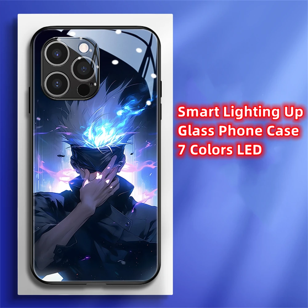 Hot Sale Anime Design Luminous LED Calling Light Up Flash Phone Case For Samsung S24 S23 S22 S21 S20 FE Note 10 20 Plus Ultra