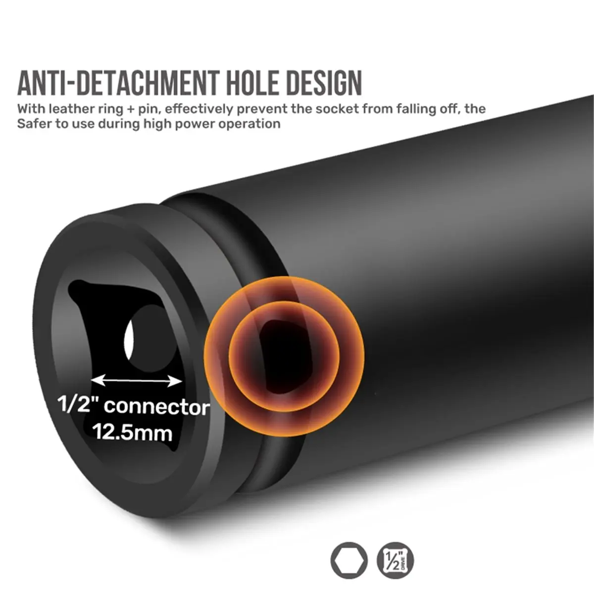 RECOMMENDATION  Drive Deep Impact Socket (120mm), Extra Long Hex Socket for Automotive Lug Nuts & Mechanical Repairs 19mm