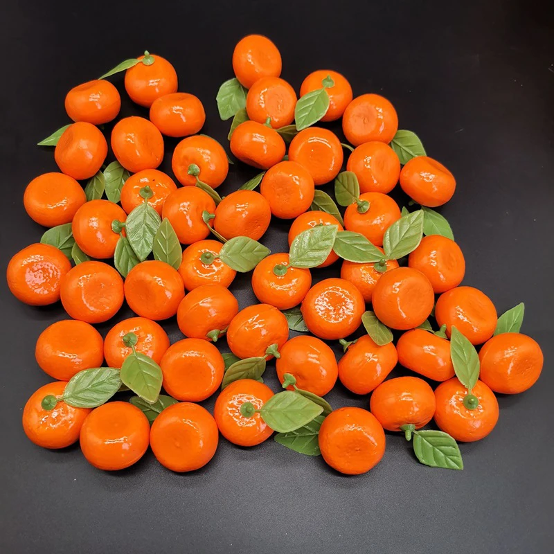 10/50 Pcs Realistic Fruit Orange Decor Artificial Oranges Model Simulation Fake Imitation Fruits Models Mini Vegetable