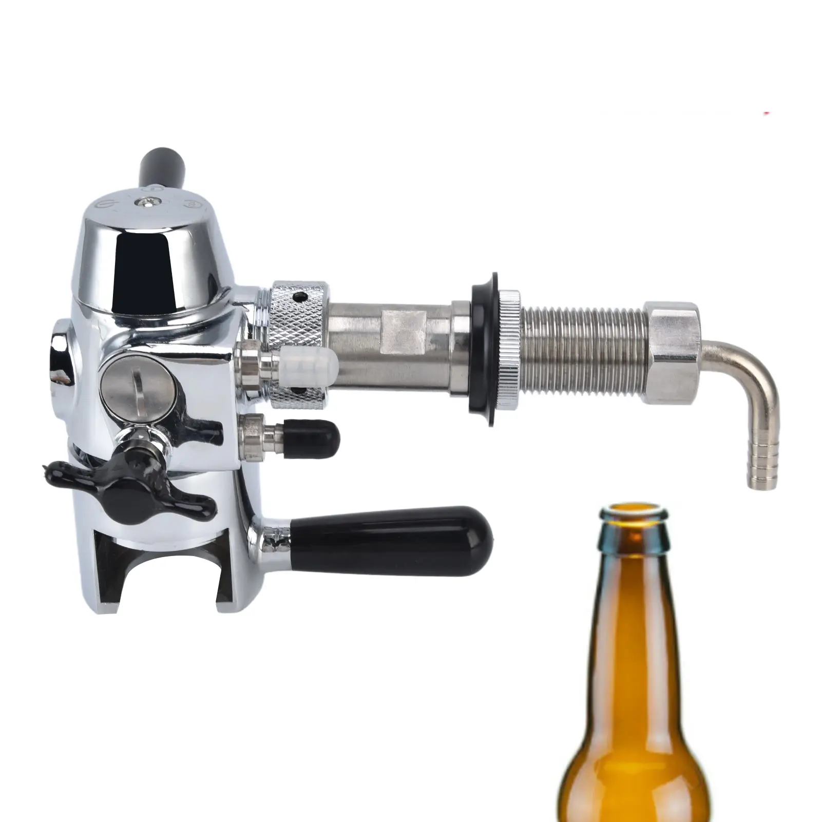 Stainless Steel Beer Bottle Filler No Foam Counter Pressure Beer Bottle Filler Kit 304 Stainless Steel Glass Bottle Filling Tool