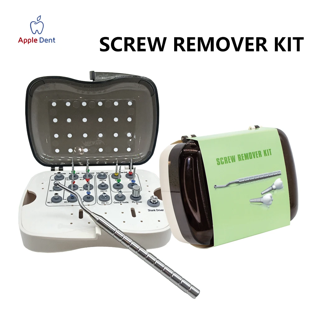 Dental Implant Broken Screw Remover Kit Reverse Drill Guide Driver for implant restoration treatment