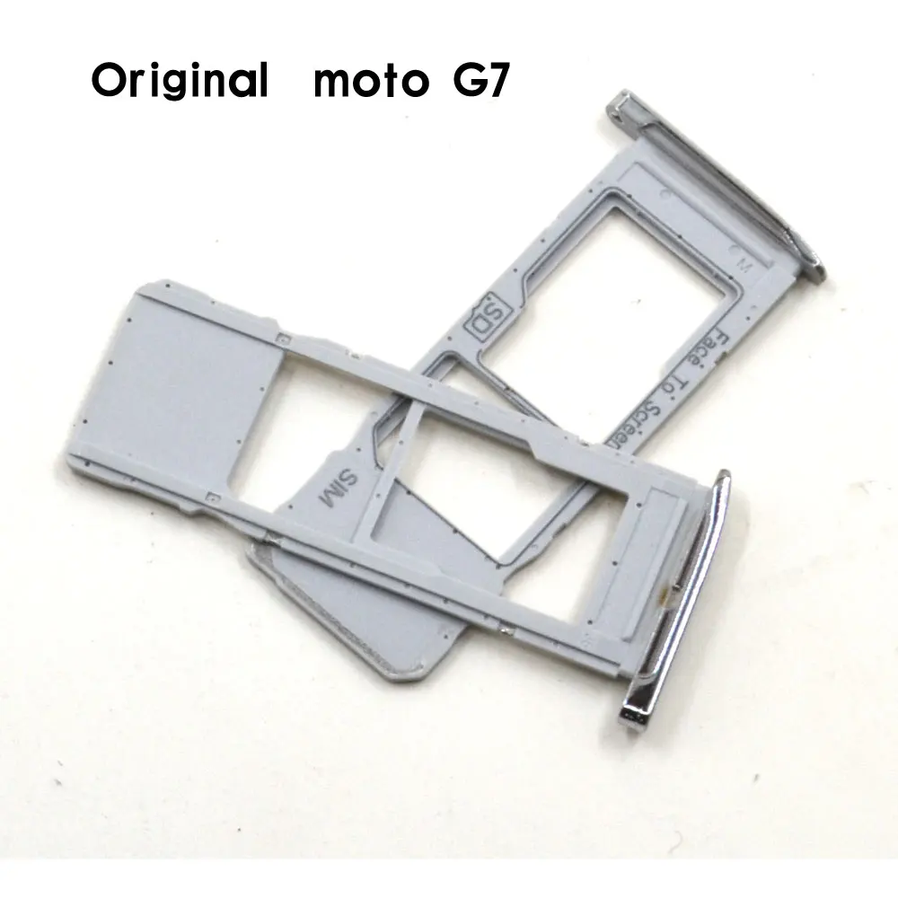 100% Original New For Motorola Moto G7 Sim Tray Holder Slot  Adapter Socket Single Repair Parts Replacement