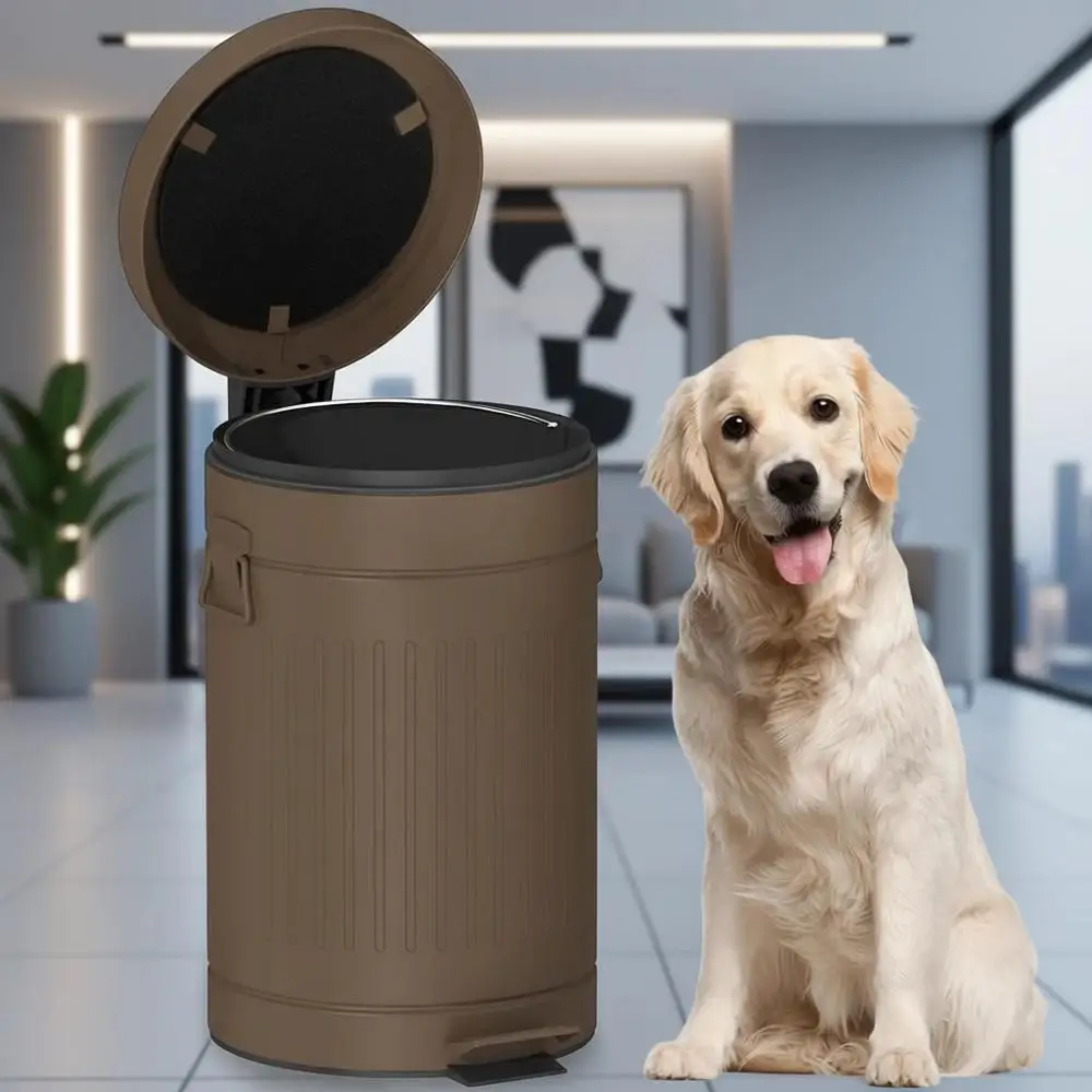 

Outdoor 3.1 Gallon Waterproof Pet Waste Trash Can with Lid and 7.8in Carbon Filter