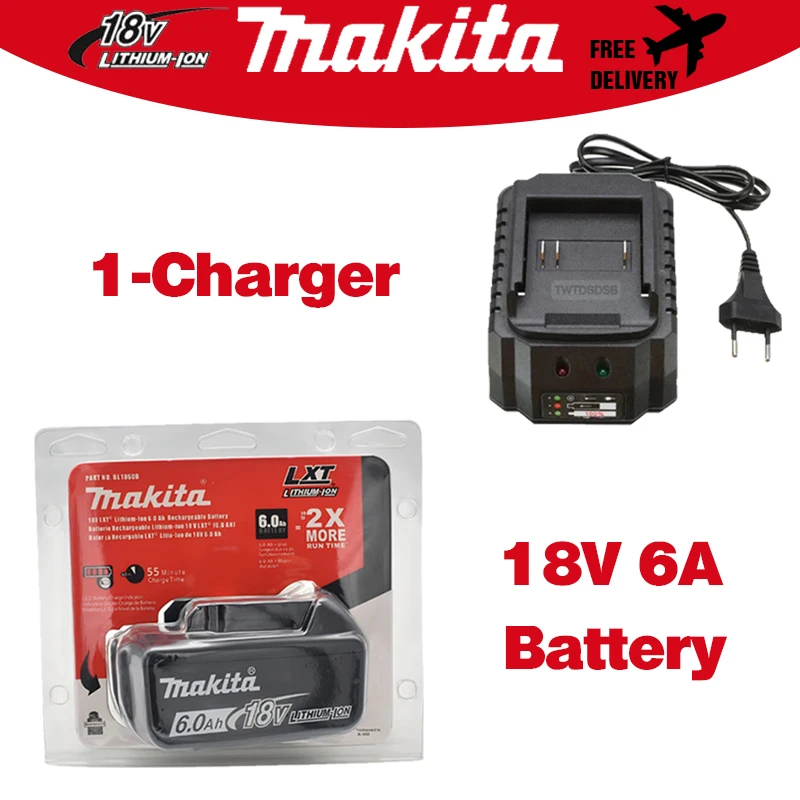 

LXT Lithium-Ion Brushless,Makita 18V 6Ah Battery,100% Original,For Makita BL1815, BL1830, BL1840, BL1850, BL1860,Power Battery