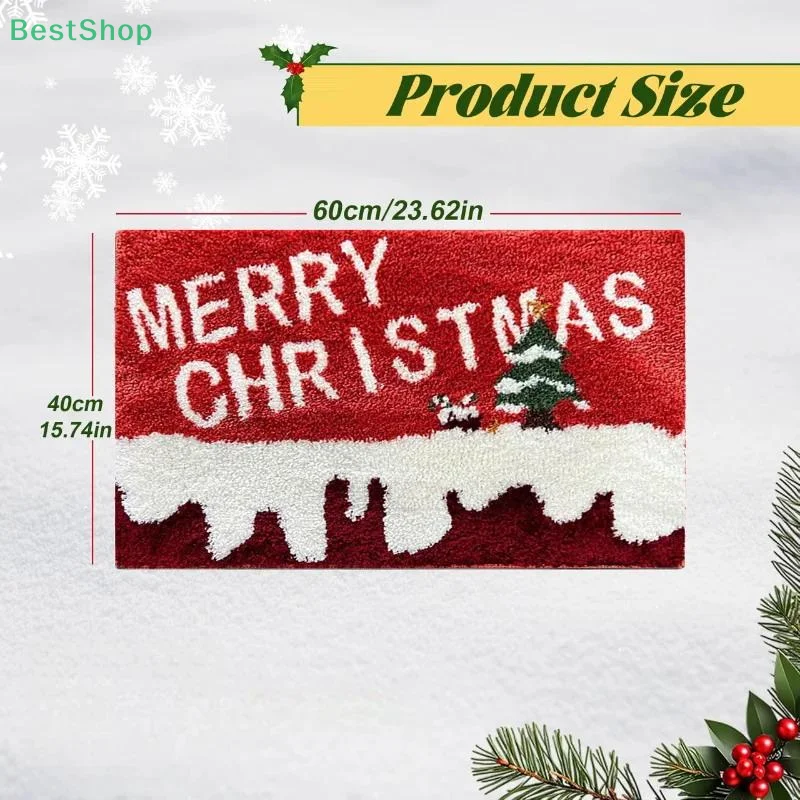 ♥ عيد الميلاد مدخل سجادة باب الأحمر سانتا كلوز الزنجبيل رجل السجاد السنة الجديدة 2026 عيد ميلاد سعيد ديكور المنزل القدم حصيرة #6