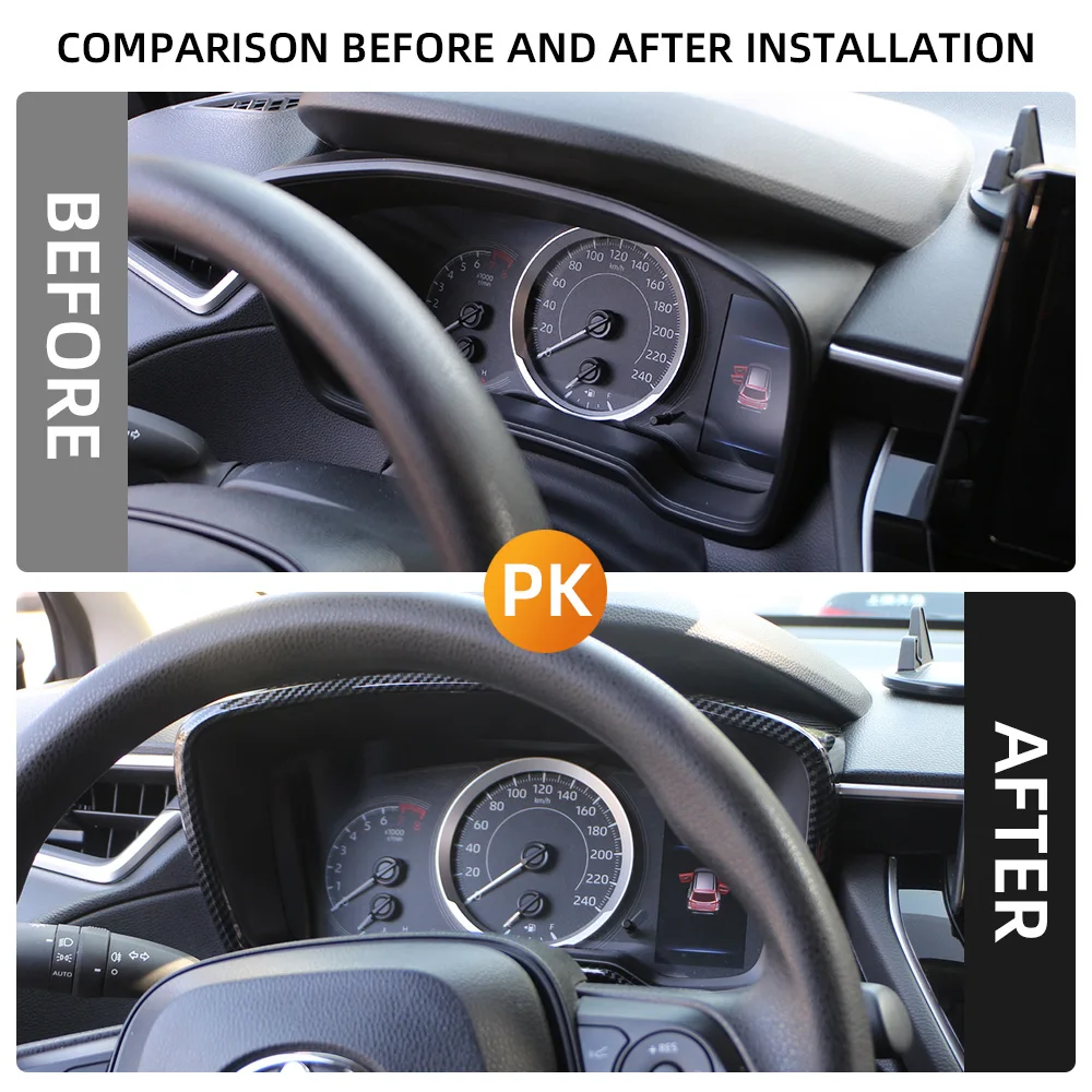 Car Dashboard Frame Trim Cover for Toyota Corolla Cross XG10 2021-2025 Instrument Panel Dash Board Molding Sticker Accessories