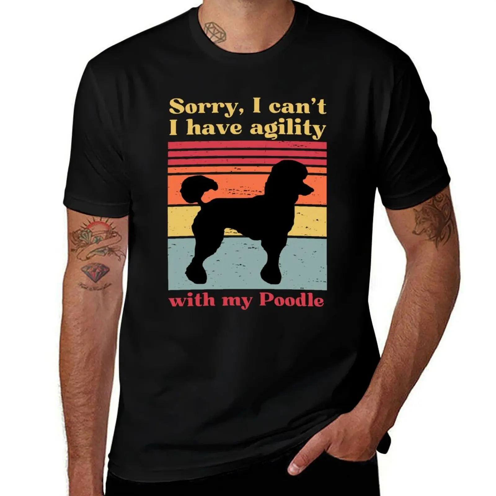 Sorry I can't, I have agility with my poodle T-Shirt Lightweight Gym Training T-Shirt