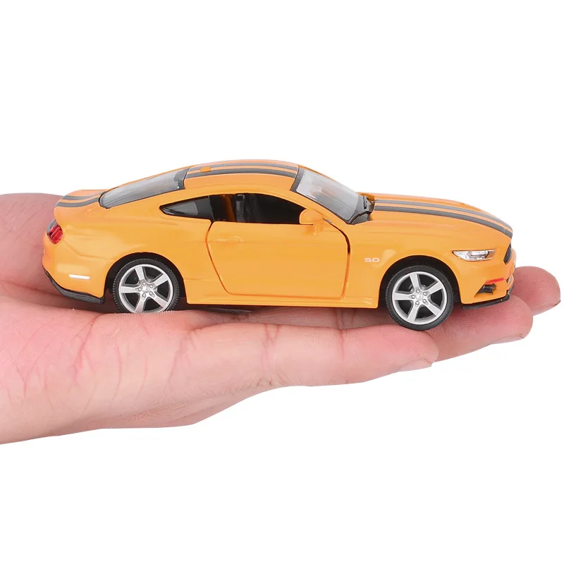 1/36 Ford Mustang GT Toy Car Model RMZ CiTY Diecast Super Sport Vehicle Pull Back Door Openable Collection Gift For Children Kid