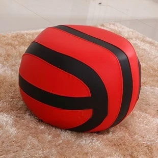 Football leather stool, leather cushion, shoe changing stool