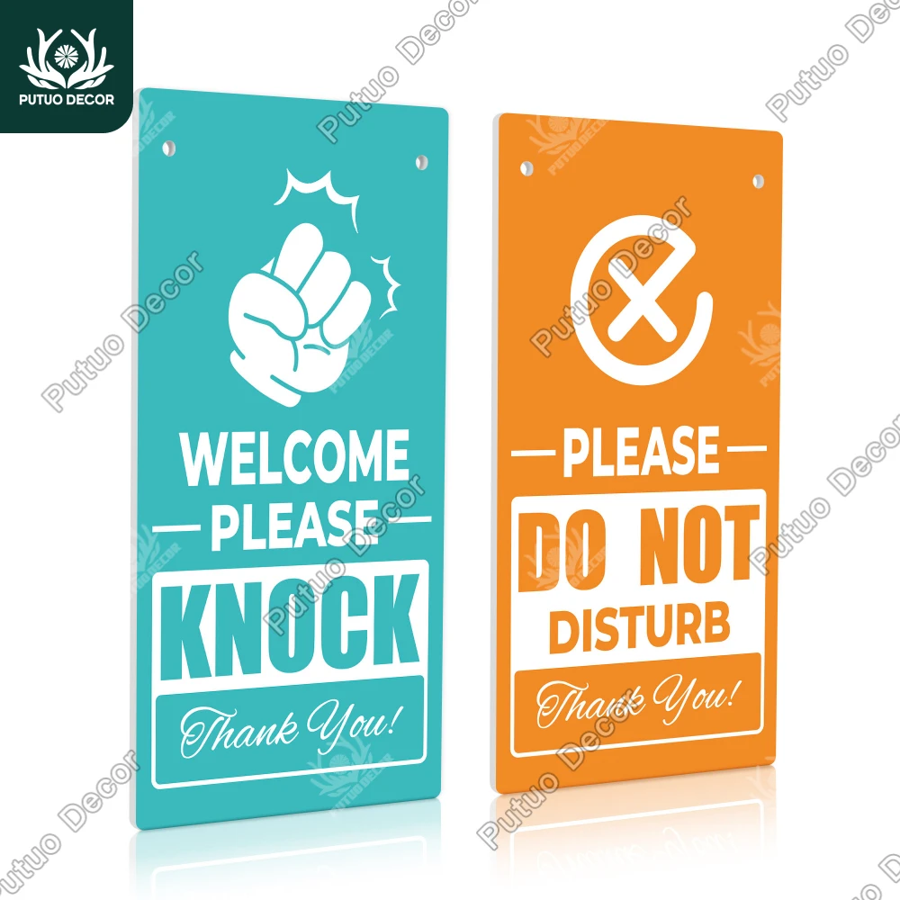 Декор Putuo, 1 шт., двусторонняя вывеска из ПВХ, не беспокоить, спасибо, добро пожаловать, спасибо, налет для дома, офиса, клиники, подарок