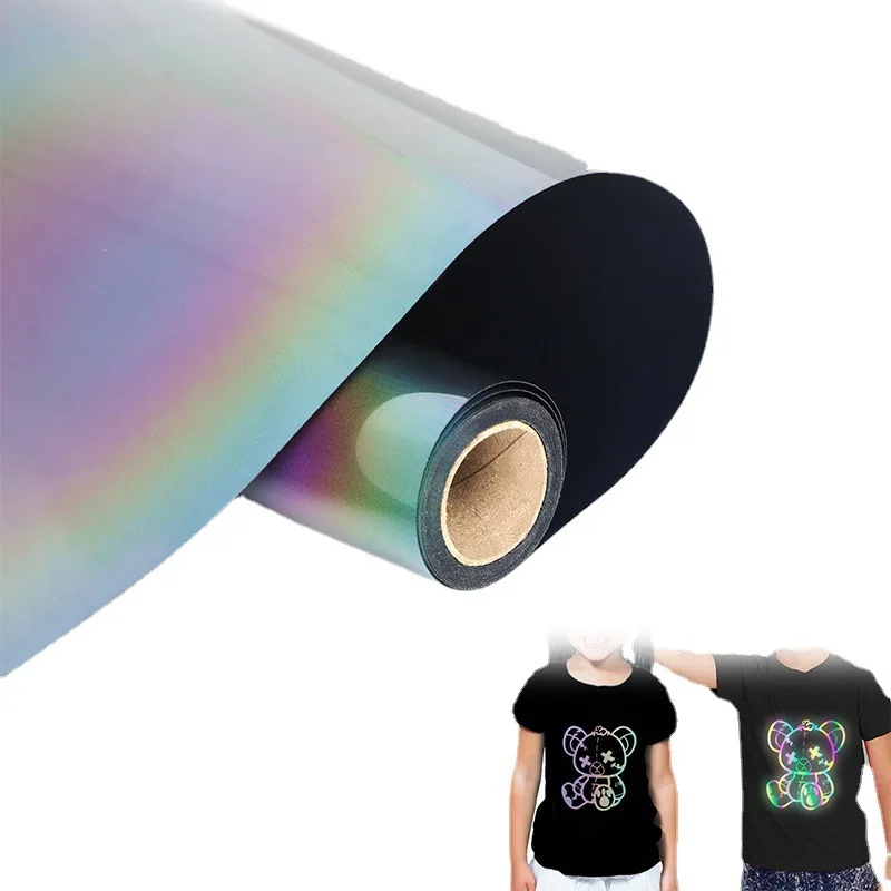 50cm*100cm Colorful Holographic Chameleon Heat Transfer Vinyl Sewing Heat Transfer Film for DIY Clothing view 5