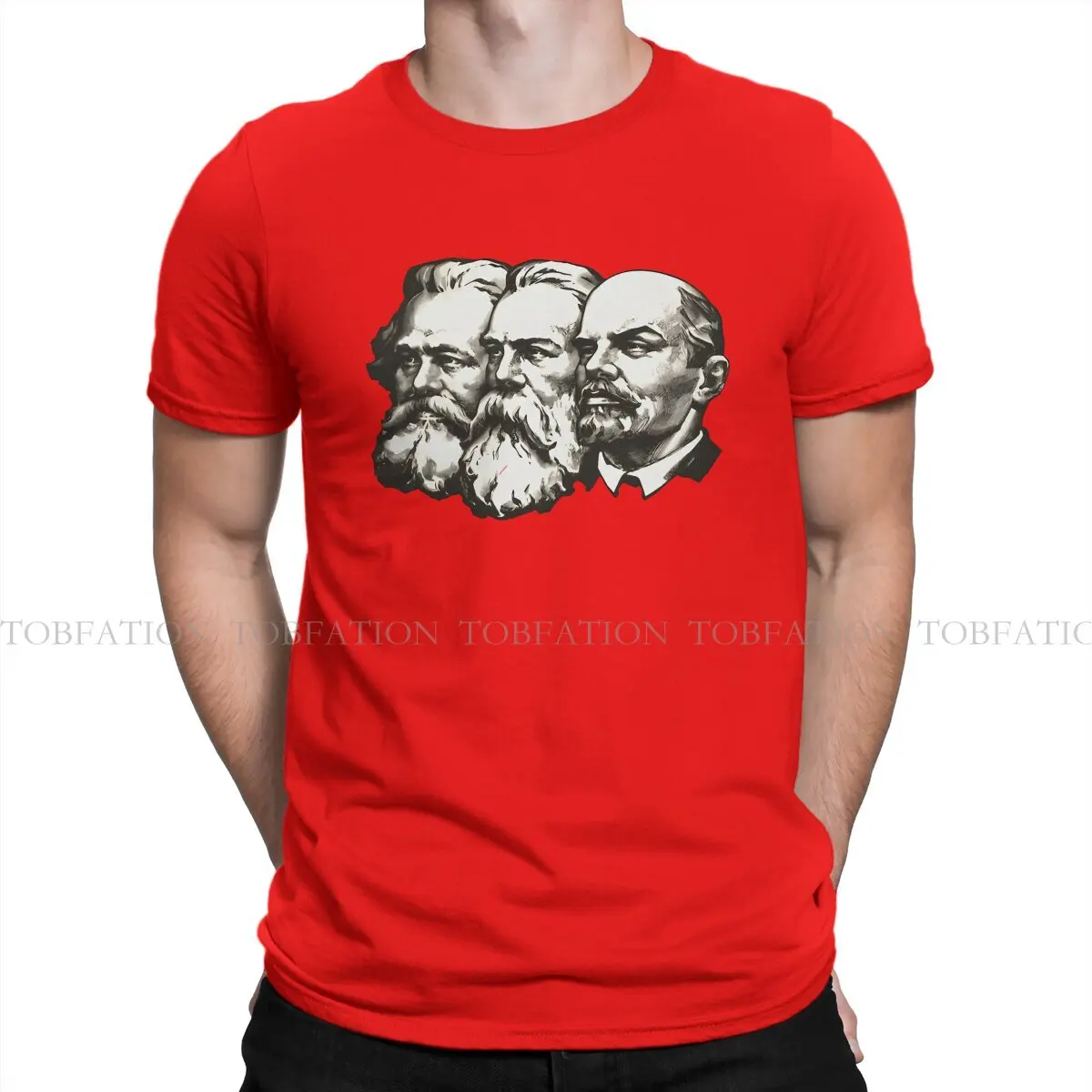 Marx Engels And Lenin CCCP USSR Russian Soviet Union Men T Shirt Cotton Punk O-Neck Tee Shirt Harajuku Clothes