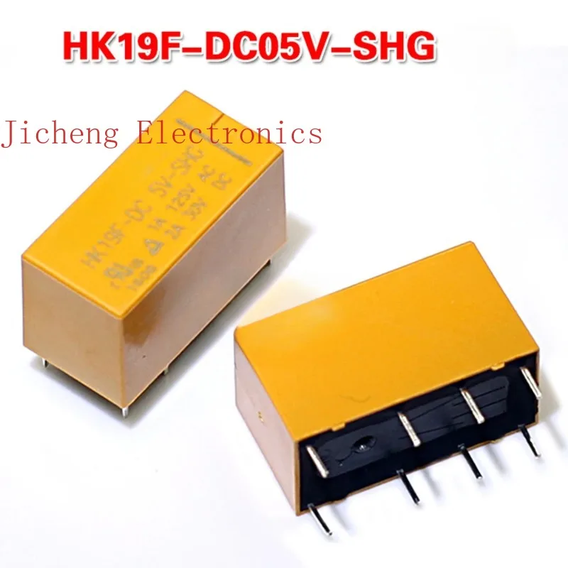 10PCS  Signal Relay  HK19F-DC 3 5 9 12 24 V-SHG  3V 5V 9V 12V 24V  8PIN 2A  2 Open 2 Closed  4078