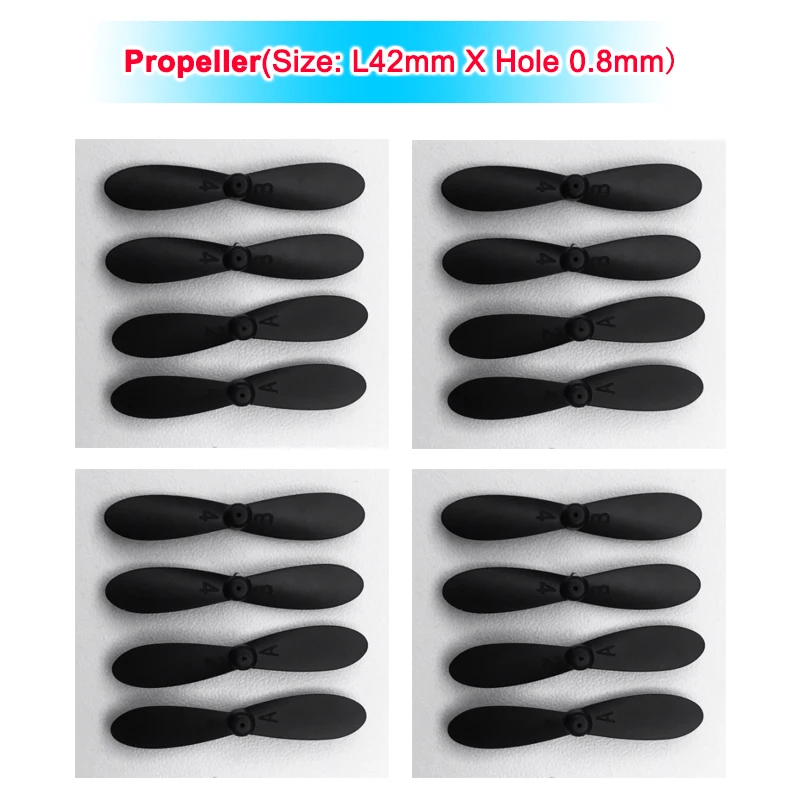 

42mm Length 0.8mm Hole Mini Blade Propeller Spare Part for RC Drone Quadcopter Airplane Blade Part Accessory 16PCS