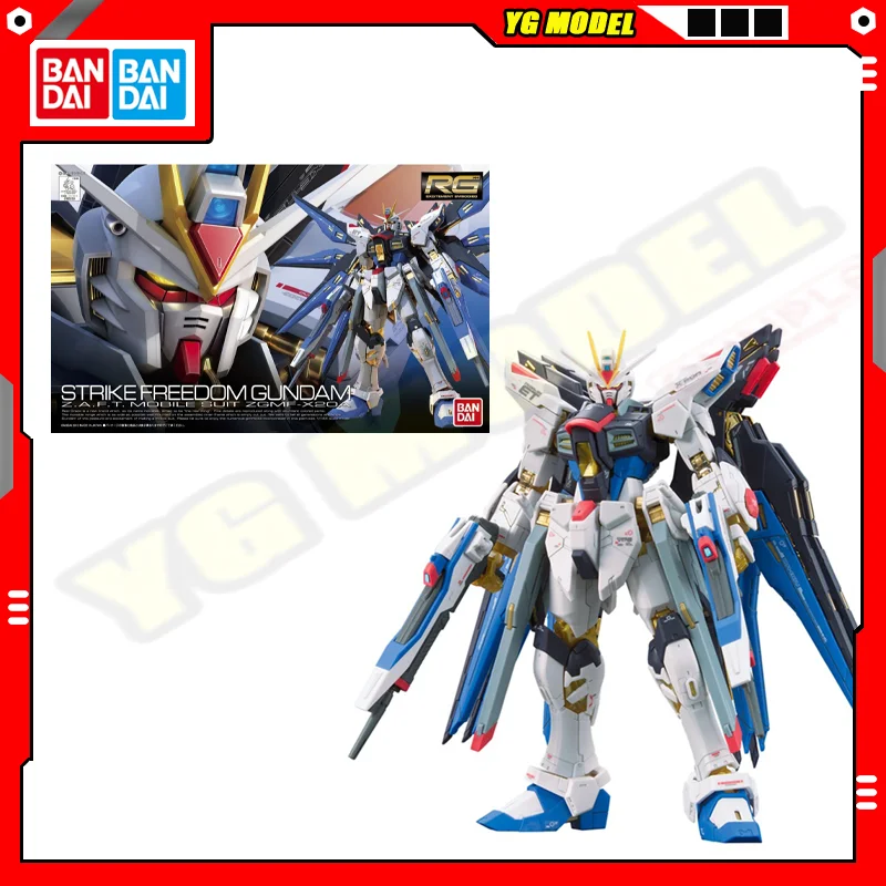 

BANDAI Gundam 1/144 RG ZGMF-X20A Strike Freedom Gundam Standard Model Kit Assembly Strike Unicorn Action Figures Model Original