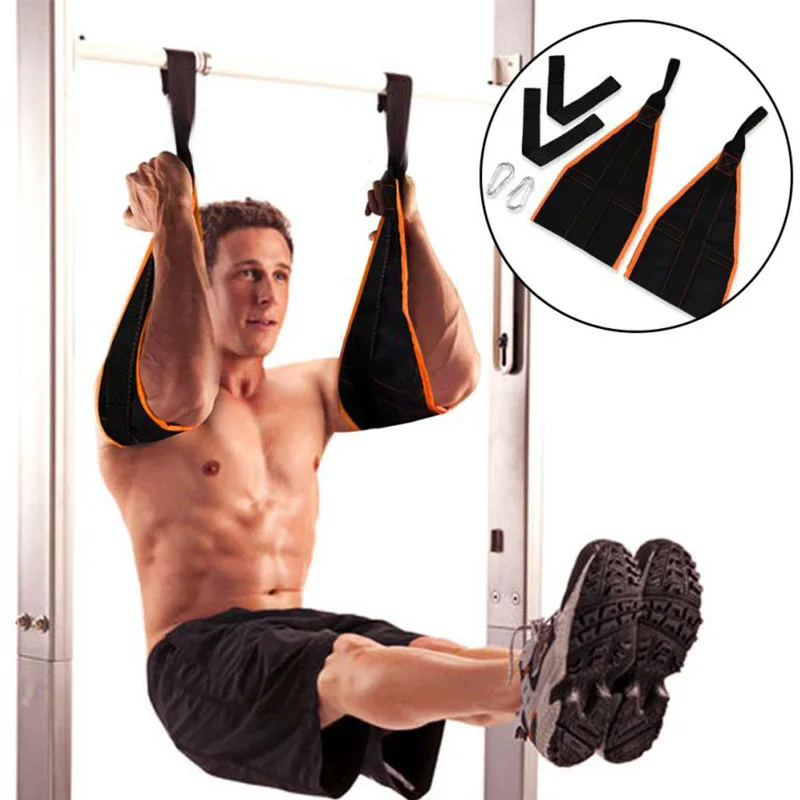 Fitness AB Sling Straps Suspension Resistant Heavy Duty 1 Pair For Pull Up Bar Hanging Leg Raiser Gym Home Fitness Equipment