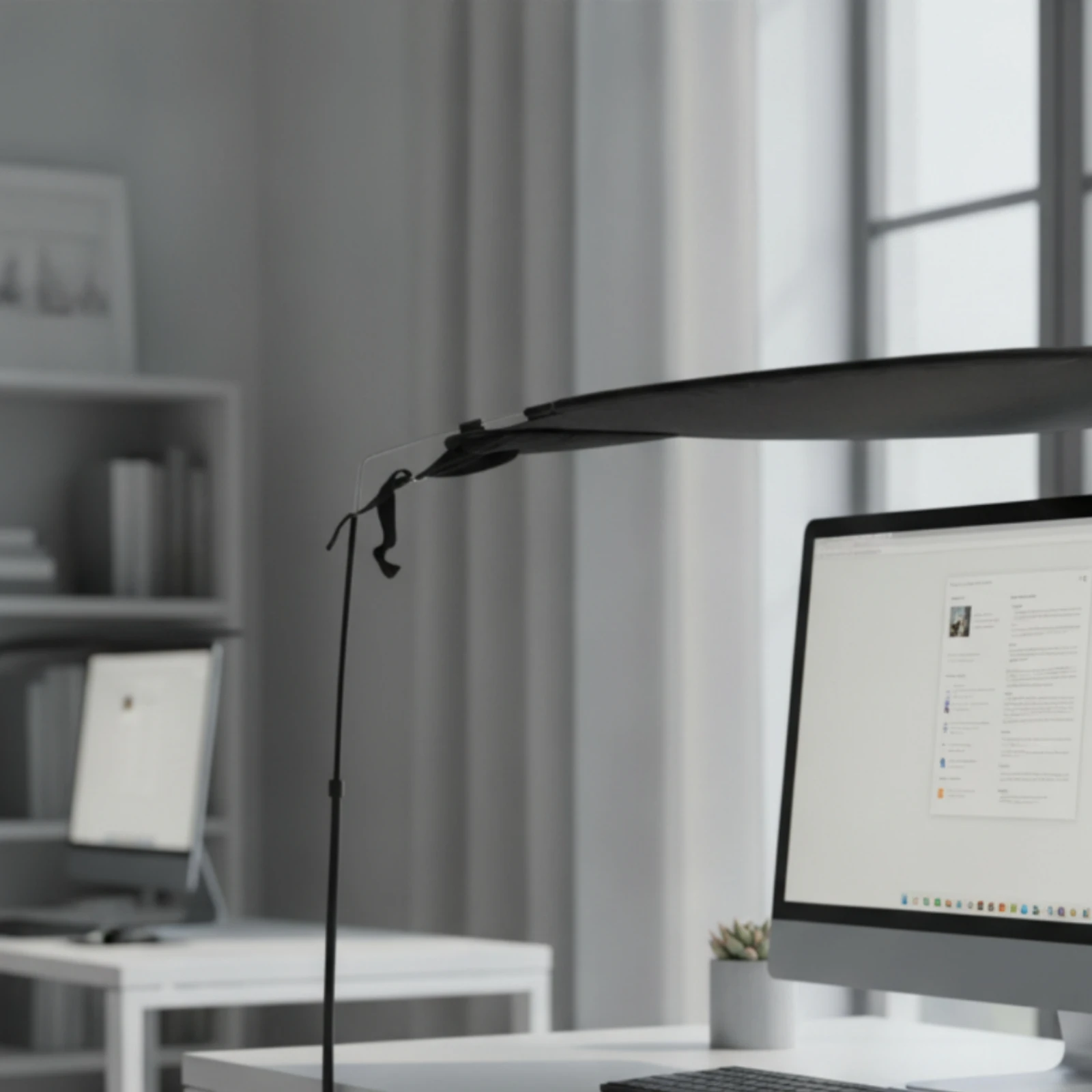 Sunshade with Clamp Mount 360° Adjustable Clamp-on Desk Canopy Indoor Umbrella with Clamp Portable Universal for Office Workers