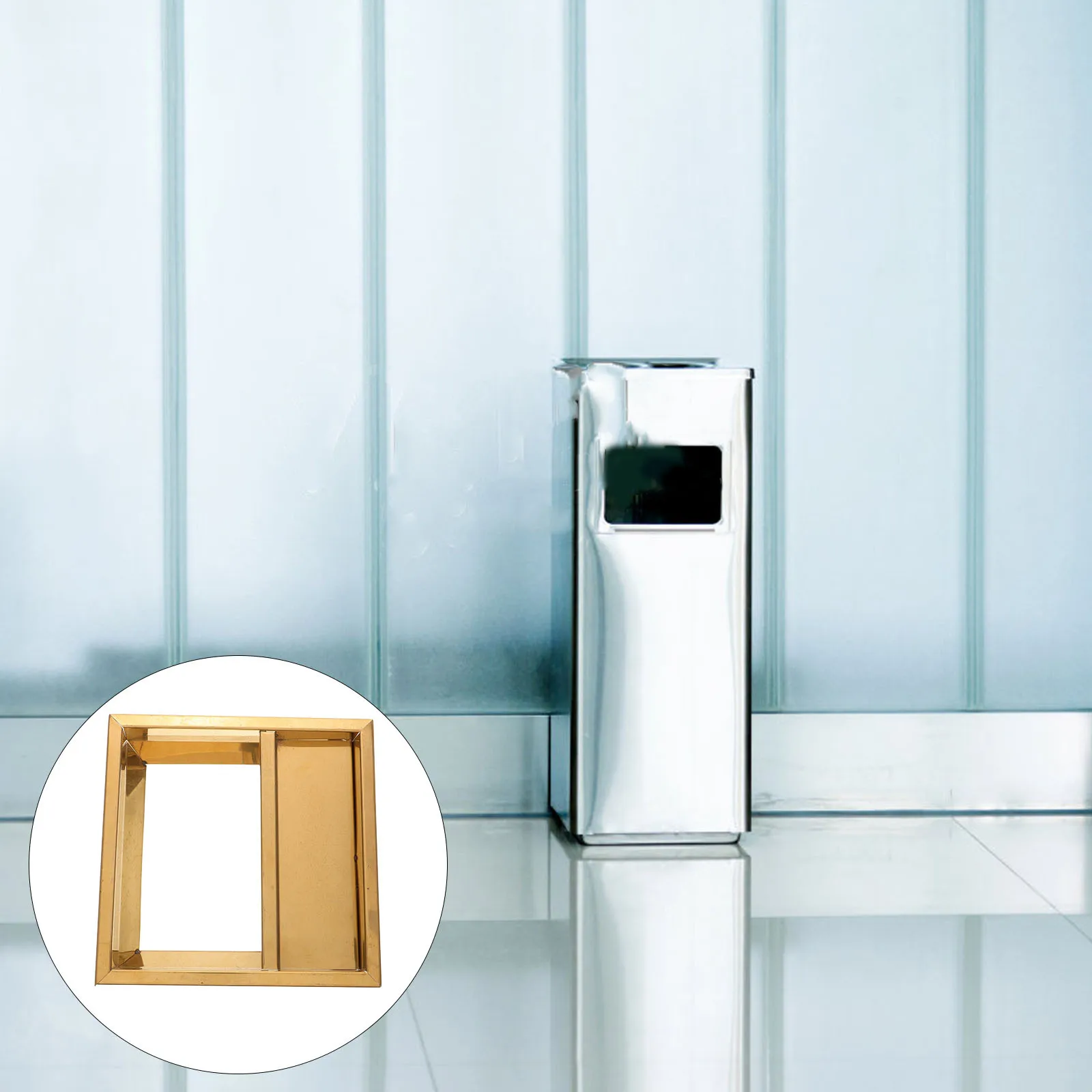 

Garbage Can Lid Stainless Steel Replacement Part Hotel Use Trash Can Cover Outdoor Ashtray Waste Bin Cover