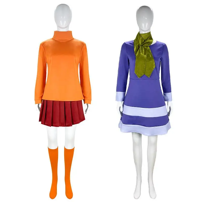 Fsia de Cosplay de Cão Scout Wilma, Vestido de loween para Mulheres, Fsia Étnica de Palco Verão 2023 Sem Marca